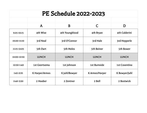 Schedule